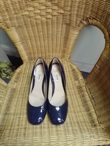Clarks navy blue patent - clarks,
