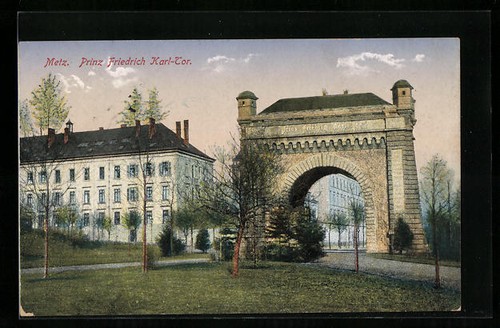 Old postcard metz - postcard, metz,