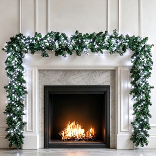 9ft bushy christmas garland - bushy,