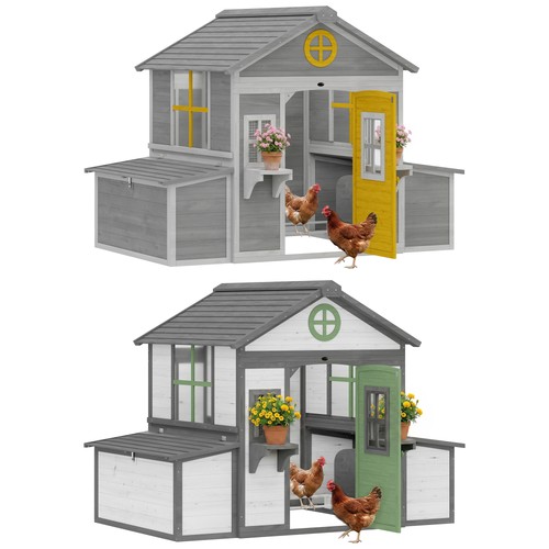 Pawhut wooden chicken coop - pawhut,
