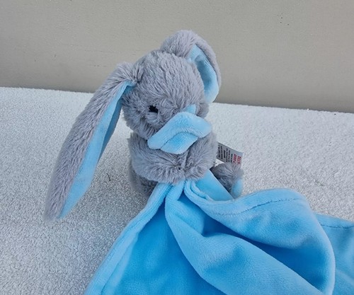 Blue rabbit baby comforter - blue,