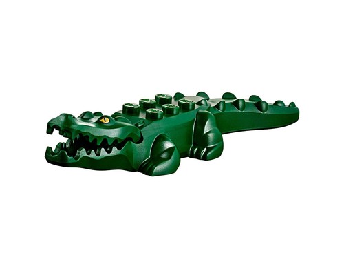 Dark green lego crocodile - green,