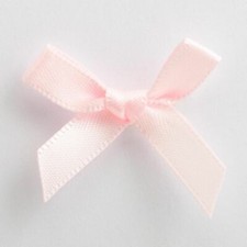 Mini Satin Ribbon Bows Small 3cm Wide Pre-Tied Crafts Wedding Cards Sewing Baby