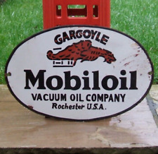 ENAMEL SIGN MOBILOIL GARGOYLE