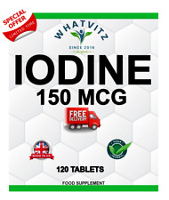 IODINE 150 MCG HIGH STRENGHT  120 TABLETS |  HEALTHY THYROID SUPPORT | UK MADE