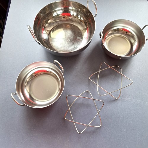 Stainless steel balti - steel, ~