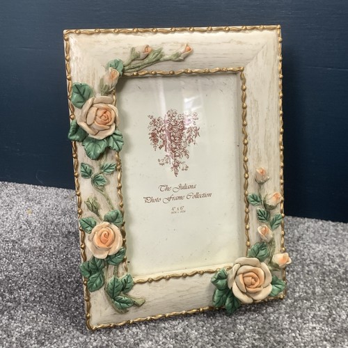 Vintage floral photo frame - vintage,