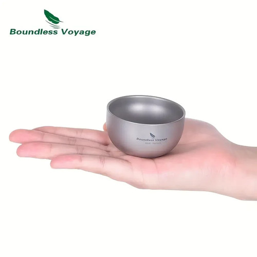 Titanium double layer teacup - double,