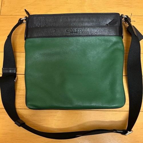 Coach green black leather - black,