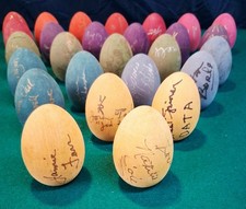 Celebrity autographed wooden