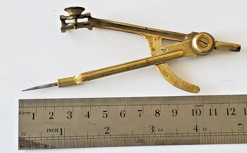 Rare antique brass thru - rare,