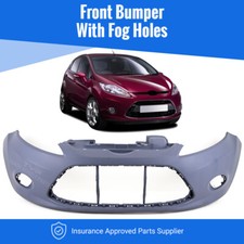 Fits Ford Fiesta 2008-2012 Front Bumper With Fog Holes Primed New