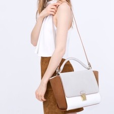 Zara city bag tricolour winged
