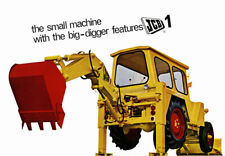 Vintage JCB 1 Backhoe Digger Rubber Tyre Tractor Poster Brochure RARE (A3)