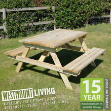 4FT 5FT 6FT WOODEN PICNIC