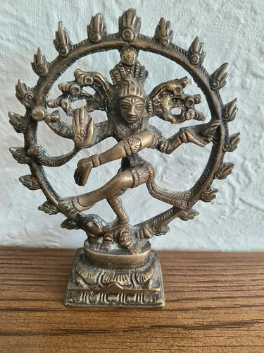 Vintage solid brass shiva - solid,