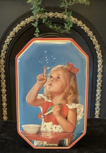 Rare girl with bubbles blue - with,