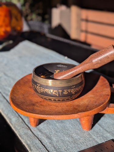 Vintage brass 9cm tibetan - brass,