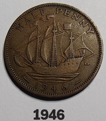 1946 george half penny - george, vi