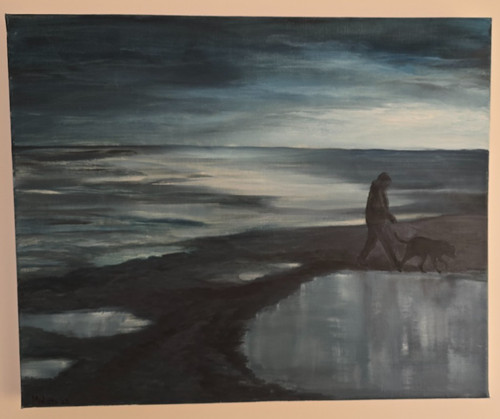 Original art oil on box - original,