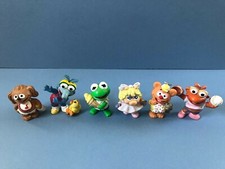 Muppet Babies Figures 1980's - Rainbow 1986 - Kermit - Miss Piggy - Gonzo   