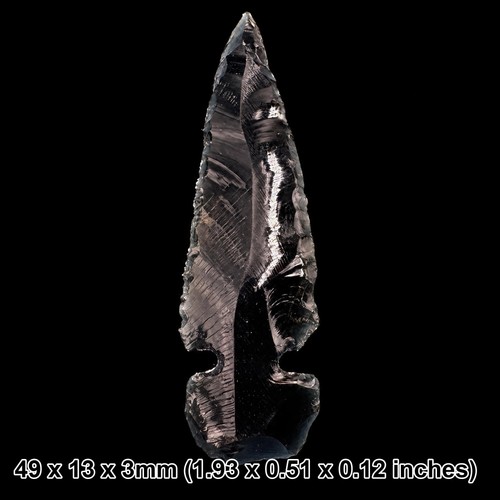 Obsidian black arrowhead - obsidian,