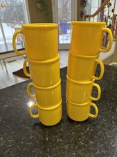 vintage mcm yellow melamine