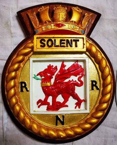 Rnr solent ship crest - solent, plaque