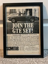 Reliant Scimitar Original Classic Car framed advert