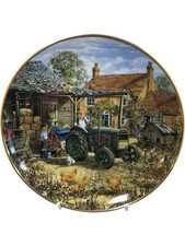 Fordson Model N Collector Plate Michael Herring Farm Scene 22-Carat Gold