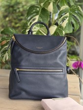 Radley Crown Hill Navy Leather Backpack Rucksack Bag