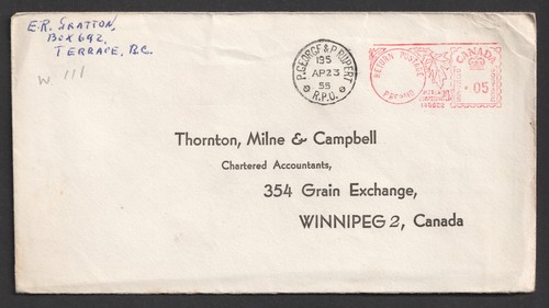 Canada railway post - railway, p