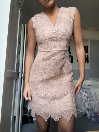 Reiss blush pink lace - blush, mini