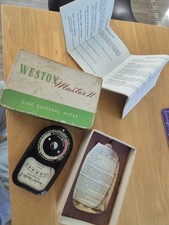Weston Master II Cine Exposure Meter Boxed Light Meter  UK piece VGC manual inc.