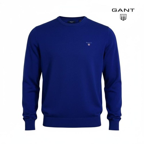 Men gant sweater navy - navy, cotton