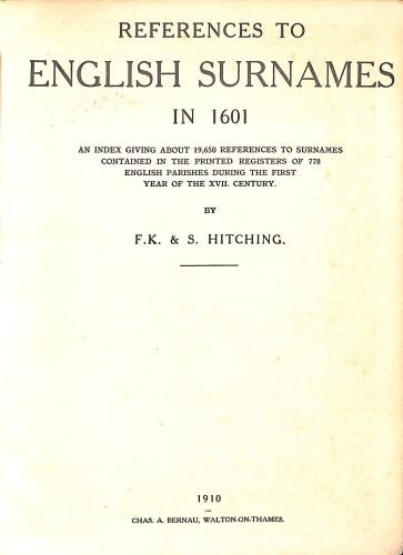 References english surnames - references,