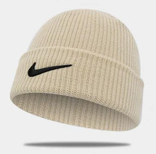 Beige Nike Beanie Hat Winter