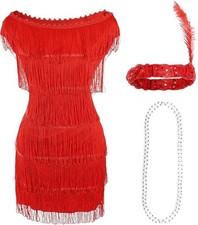 DELUXE RED FRINGE FLAPPER