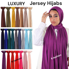 New LUX Super Soft Stretchy Premium JERSEY Hijabs Scarf Head Wrap Shawl Plain