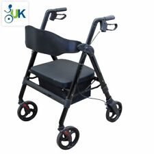 Heavy Duty Bariatric 4 Wheeled Rollator Walking Frame Mobility Aid Walker
