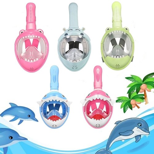 Kids full face snorkel mask - full,