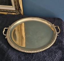 Vintage Ornate Brass Serving