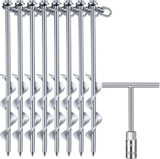 8 Pcs Ground Anchors Screw in