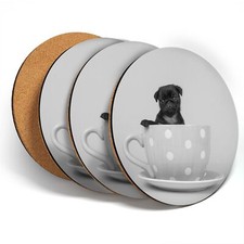 4 x Coasters  - BW - Tiny