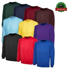 Kids Boys & Girls Classic School Sweatshirt - CHILDRENS PLAIN PULLOVER JUMPER