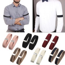 Adjustable Mens Shirt Sleeve Garter Strap Arm Band Holder Cuff Elastic Armband