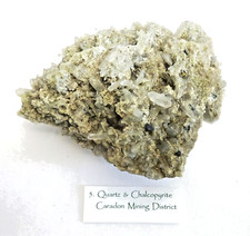 Cornish mineral specimen Quartz & Chalcopyrite, Caradon Mines, Levers Collection