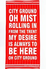 Nottingham Forest City Ground microfibre beach towel with towel bag NFFC England