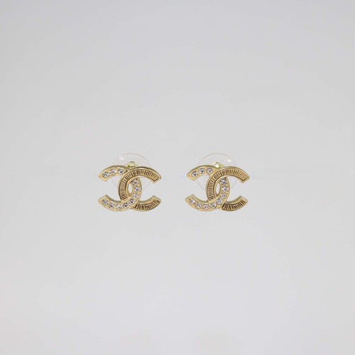 Chanel gold tone crystals - gold, cc