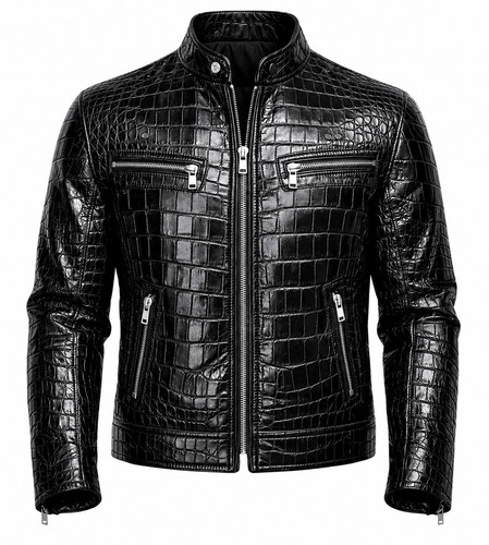 Men black crocodile - black,